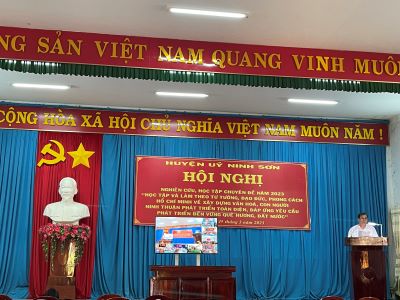 Chuyên đề 2023 về “Học tập và làm theo tư tưởng, đạo đức, phong cách Hồ Chí Minh về xây dựng văn hóa, con người Ninh Thuận phát triển toàn diện, đáp ứng yêu cầu phát triển bền vững quê hương, đất nước